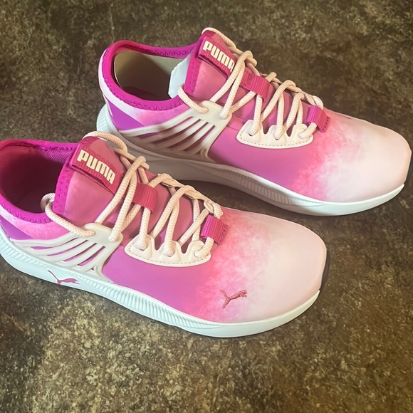 Puma Pacer Future Bleach Jr- Deep Orchid-Chalk Pink Tennis Shoes - Picture 1 of 6